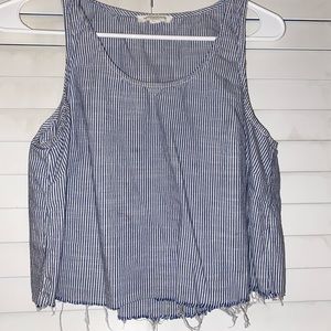 cropped striped tank